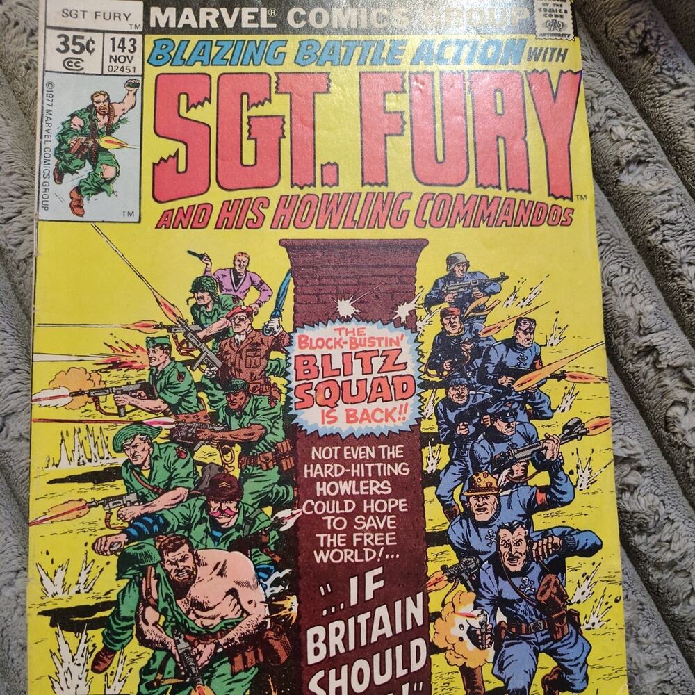 SGT. FURY AND HIS HOWLING COMMANDOS #143 MARVEL 1977 VG..READ DESCRIPTION